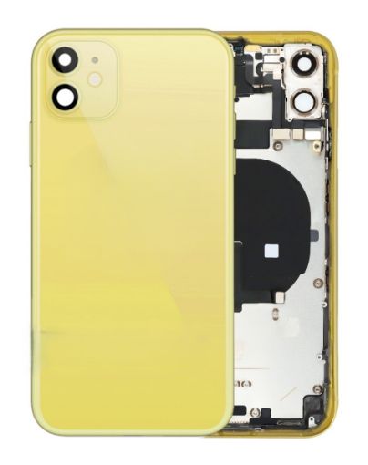 Picture of Back Housing Frame with Small Components Pre-Installed for iPhone 11 (YELLOW) (OEM Pull B Grade)