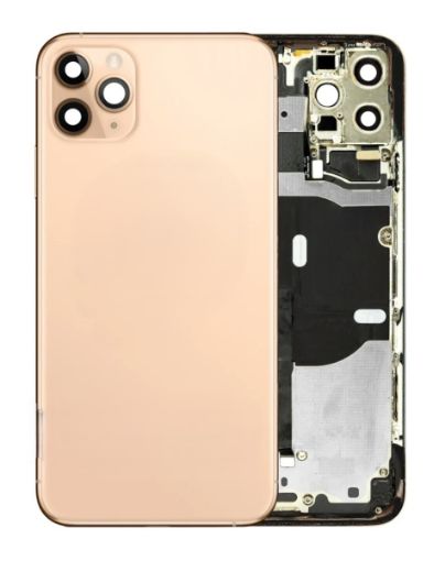 Picture of Back Housing Frame with Small Components Pre-Installed for iPhone 11 Pro (GOLD) (OEM Pull A Grade)