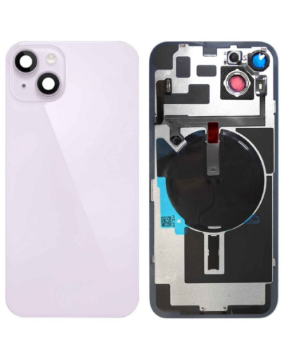 Picture of Back Glass with Frame and Wireless NFC Charging Flex and MagSafe Magnet for iPhone 14 Plus (PURPLE) (OEM Pull B Grade)