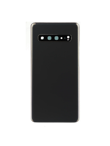 Picture of Back Glass with Camera Lens for Galaxy S10 5G (US / International) (MAJESTIC BLACK) (Service Pack)