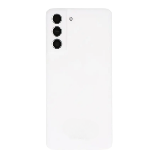 Picture of Back Glass with Camera Lens and Adhesive for Galaxy S21 FE (NO LOGO) (WHITE)