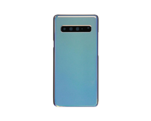 Picture of Back Glass with Camera Lens and Adhesive for Galaxy S10 5G G977 (NO LOGO) (CROWN SILVER)