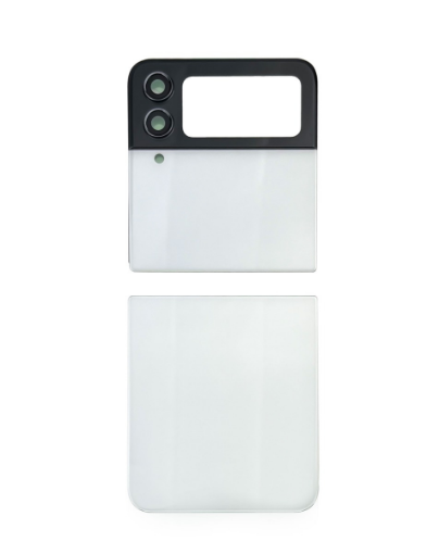 Picture of Back Glass for Galaxy Z Flip 4 F721 (2 Piece Set) (NO LOGO) (WHITE)