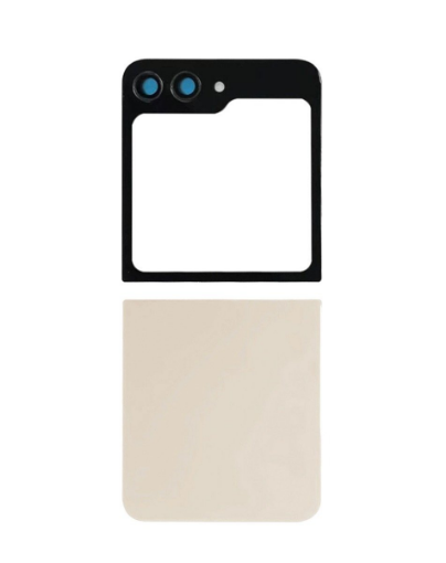 Picture of Back Glass for Galaxy Z Flip 5 F731 (NO LOGO) (CREAM)