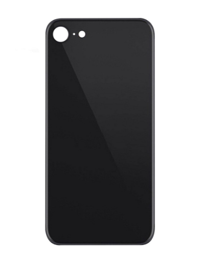 Picture of Back Glass with Bigger Camera Hole for iPhone SE 2020 (NO LOGO) (BLACK)