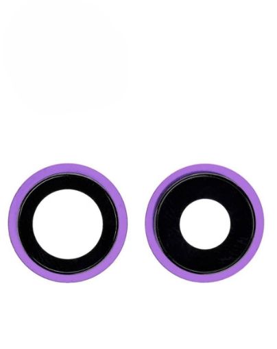 Picture of Back Camera Lens with Bracket for iPhone 12 / 12 Mini (PURPLE) (2 Piece Set) (Premium)