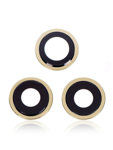 Picture of Back Camera Lens with Bracket for iPhone 12 Pro (GOLD) (3 Piece Set) (Premium)