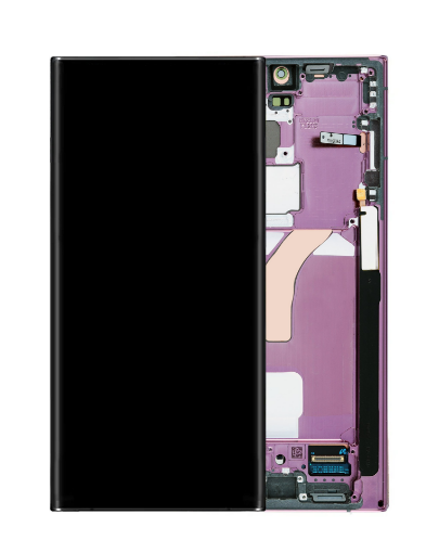 Picture of OLED Assembly with Frame for Galaxy S22 Ultra S908 (BURGUNDY) (Service Pack)