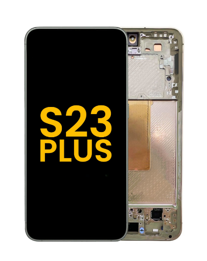 Picture of OLED Assembly with Frame for Galaxy S23 Plus (S916) (CREAM) (Premium)