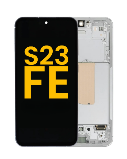 Picture of OLED Assembly with Frame for Galaxy S23 FE 5G (S711) (CREAM) (Premium)