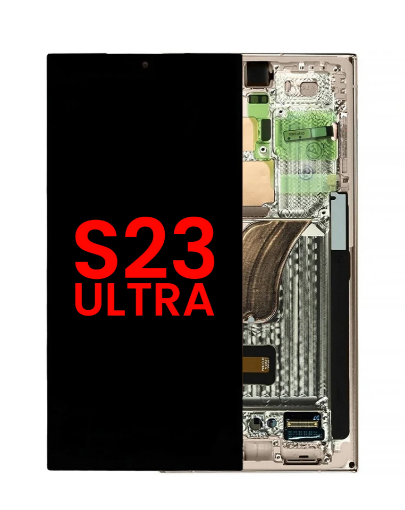 Picture of OLED Assembly with Frame for Galaxy S23 Ultra (S918) (CREAM) (Premium)