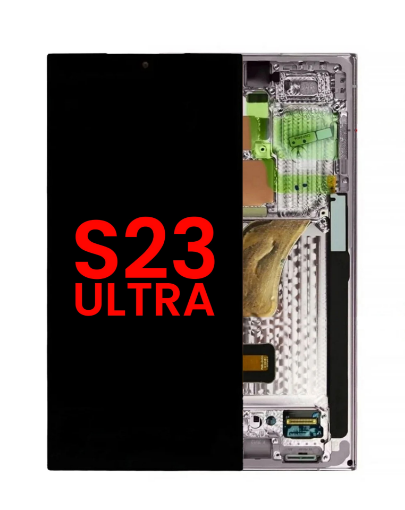 Picture of OLED Assembly with Frame for Galaxy S23 Ultra (S918) (LAVENDER) (Aftermarket OLED)