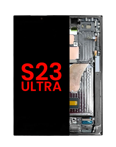 Picture of OLED Assembly with Frame for Galaxy S23 Ultra (S918) (PHANTOM BLACK) (Aftermarket OLED)