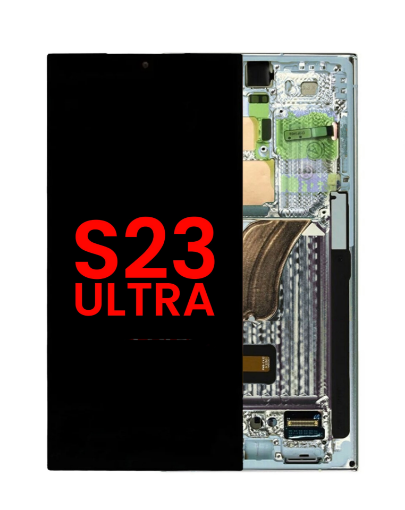 Picture of OLED Assembly with Frame for Galaxy S23 Ultra (S918) (SKY BLUE) (Aftermarket OLED)