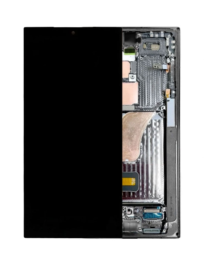 Picture of OLED Assembly with Frame for Galaxy S23 Ultra S918 (GRAPHITE) (Service Pack)