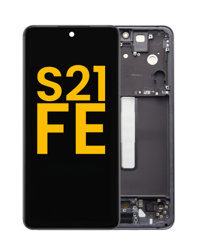 Picture of OLED Assembly with Frame for Galaxy S21 FE (G990) (GRAPHITE) (Premium)