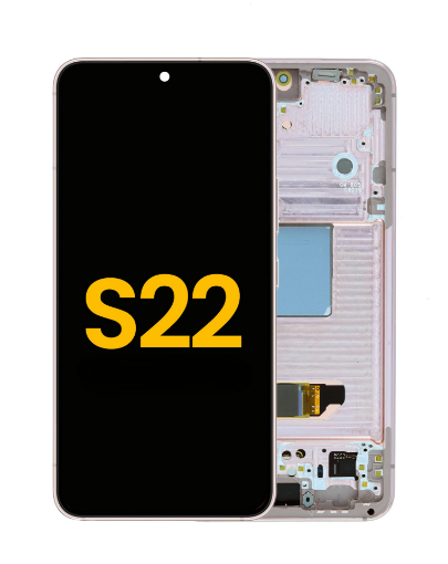 Picture of OLED Assembly with Frame for Galaxy S22 (S901) (PINK GOLD) (Premium)