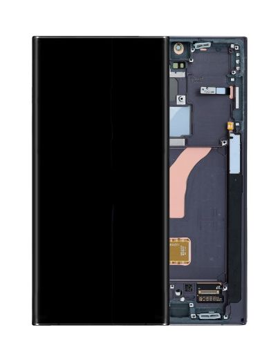 Picture of OLED Assembly with Frame for Galaxy S22 Ultra (S908) (PHANTOM BLACK) (Premium)