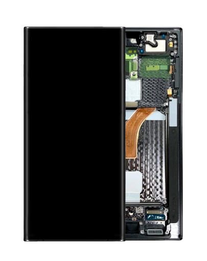 Picture of OLED Assembly with Frame for Galaxy S22 Ultra (S908) (PHANTOM BLACK) (Aftermarket OLED)