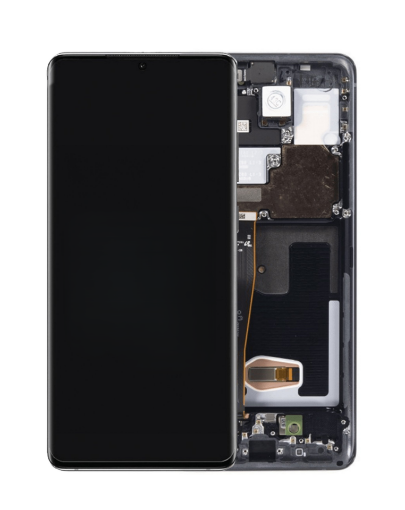 Picture of OLED Assembly with Frame for Galaxy S20 Ultra G988 (COSMIC BLACK) (Service Pack)