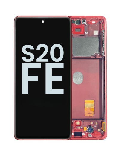 Picture of OLED Assembly with Frame for Galaxy S20 FE (G780) (CLOUD RED) (Premium)