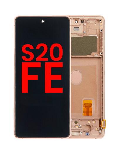 Picture of OLED Assembly with Frame for Galaxy S20 FE (G780) (CLOUD ORANGE) (Aftermarket OLED)
