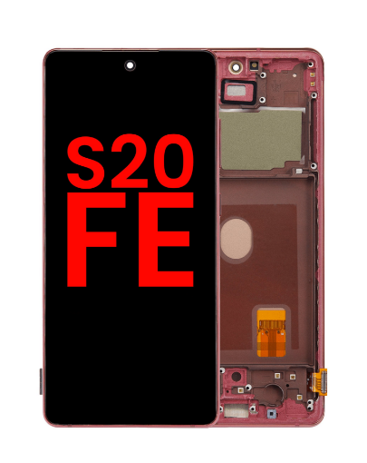 Picture of OLED Assembly with Frame for Galaxy S20 FE (G780) (CLOUD RED) (Aftermarket OLED)
