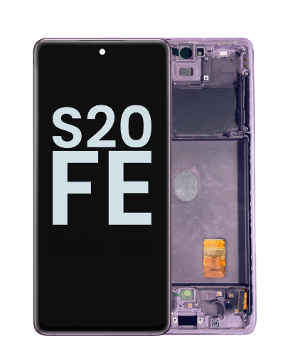 Picture of OLED Assembly with Frame for Galaxy S20 FE G780 (CLOUD LAVANDER) (Service Pack)