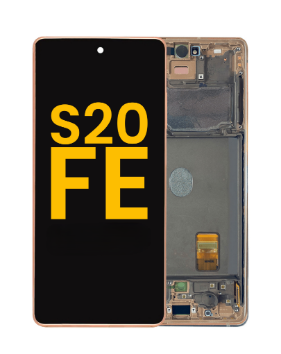 Picture of OLED Assembly with Frame for Galaxy S20 FE G780 (CLOUD ORANGE) (Service Pack)