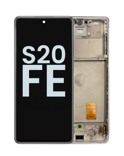 Picture of OLED Assembly with Frame for Galaxy S20 FE G780 (CLOUD WHITE) (Service Pack)