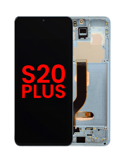 Picture of OLED Assembly with Frame for Galaxy S20 Plus 5G (G985 / G986) (CLOUD BLUE) (Aftermarket OLED)