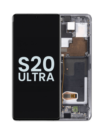 Picture of OLED Assembly with Frame for Galaxy S20 Ultra G988 (COSMIC GRAY) (Service Pack)