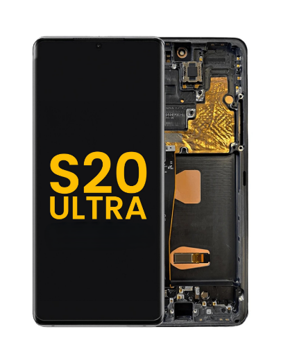 Picture of OLED Assembly with Frame for Galaxy S20 Ultra (G988) (COSMIC BLACK) (Premium)