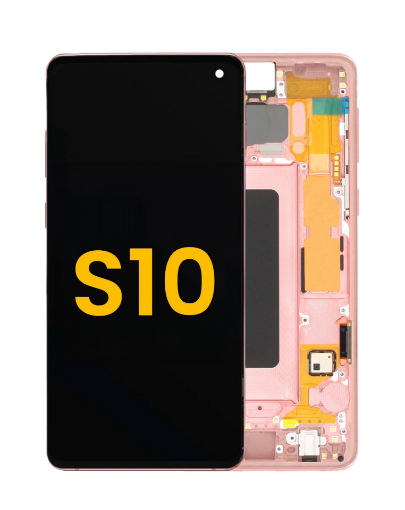 Picture of OLED Assembly with Frame for Galaxy S10 (G973) (FLAMINGO PINK) (Premium)