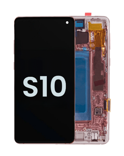 Picture of OLED Assembly with Frame for Galaxy S10 (G973) (FLAMINGO PINK) (Service Pack)
