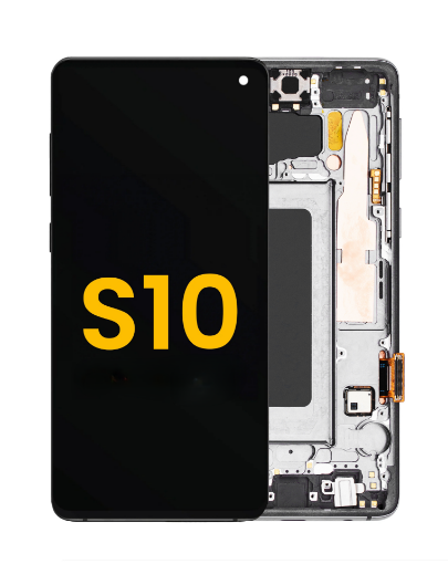 Picture of OLED Assembly with Frame for Galaxy S10 (G973) (PRISM BLACK) (Premium)