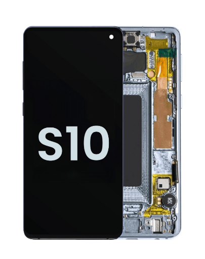 Picture of OLED Assembly with Frame for Galaxy S10 G973 (PRISM BLUE) (Service Pack)