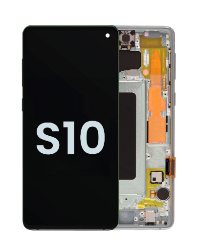 Picture of OLED Assembly with Frame for Galaxy S10 G973 (PRISM GREEN) (Service Pack)