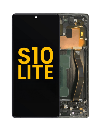 Picture of OLED Assembly with Frame for Galaxy S10 Lite (G770) (PRISM BLACK) (Premium)