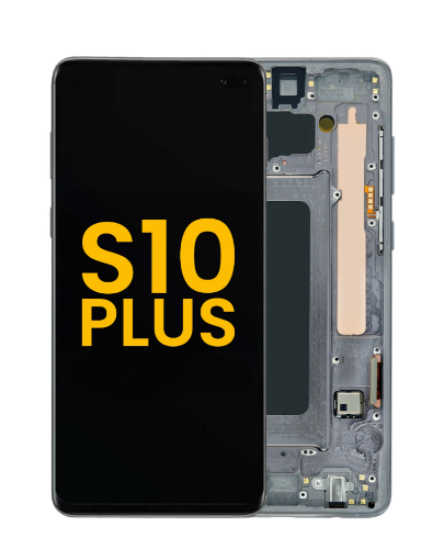 Picture of OLED Assembly with Frame for Galaxy S10 Plus (G975) (PRISM BLACK) (Premium)