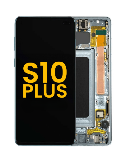 Picture of OLED Assembly with Frame for Galaxy S10 Plus (G975) (PRISM BLUE) (Premium)