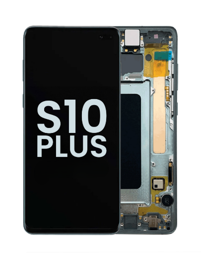 Picture of OLED Assembly with Frame for Galaxy S10 Plus G975 (PRISM GREEN) (Service Pack)