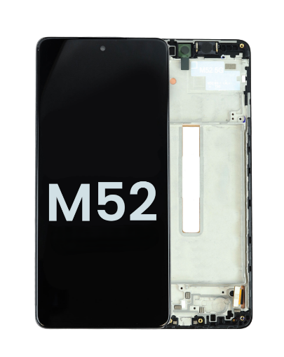 Picture of OLED Assembly with Frame for Galaxy M52 5G (M526 / 2021) (BLACK) (Service Pack)