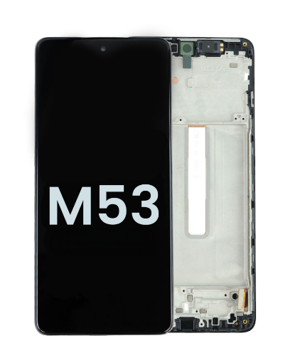 Picture of OLED Assembly with Frame for Galaxy M53 5G (M536 / 2022) (BLACK) (Service Pack)