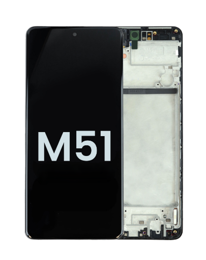 Picture of OLED Assembly with Frame for Galaxy M51 (M515 / 2020) (BLACK) (Service Pack)