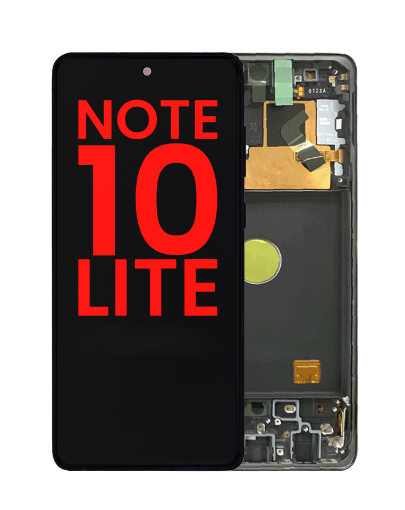 Picture of OLED Assembly with Frame for Galaxy Note 10 Lite N770 (BLACK) (Aftermarket OLED)