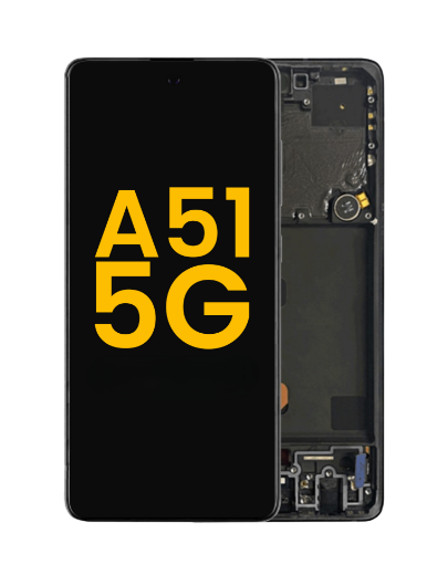 Picture of OLED Assembly with Frame for Galaxy A51 5G (A516 / 2020) (PRISM CUBE BLACK) (Non Verizon) (Service Pack)
