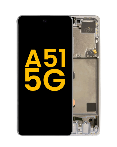 Picture of OLED Assembly with Frame for Galaxy A51 5G (A516 / 2020) (PRISM CUBE WHITE) (Non Verizon) (Premium)
