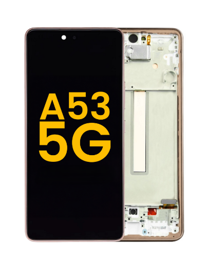 Picture of OLED Assembly with Frame for Galaxy A53 5G (A536 / 2022) (AWESOME PEACH) (Premium)