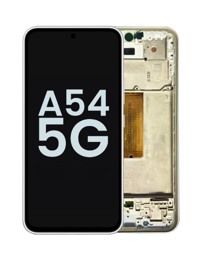 Picture of OLED Assembly with Frame for Galaxy A54 5G (A546 / 2023) (AWESOME WHITE) (Service Pack)